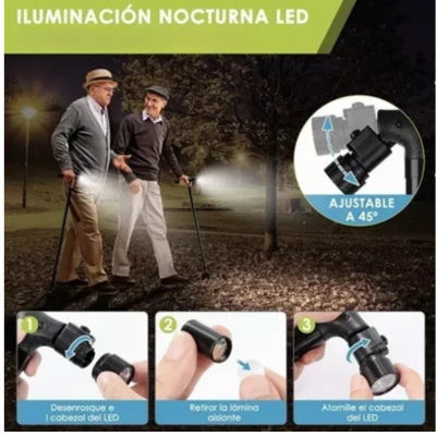 Smart Stick™ - El primer bastón que no se resbala en las cuestas. (4 puntos de apoyos)
