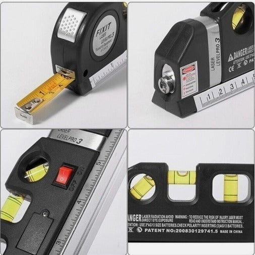 Level PRO™ 4 en 1 - Divide el esfuerzo de tu trabajo entre 4. (Mide, nivela, puntea y aplica laser para medidas difíciles) 1