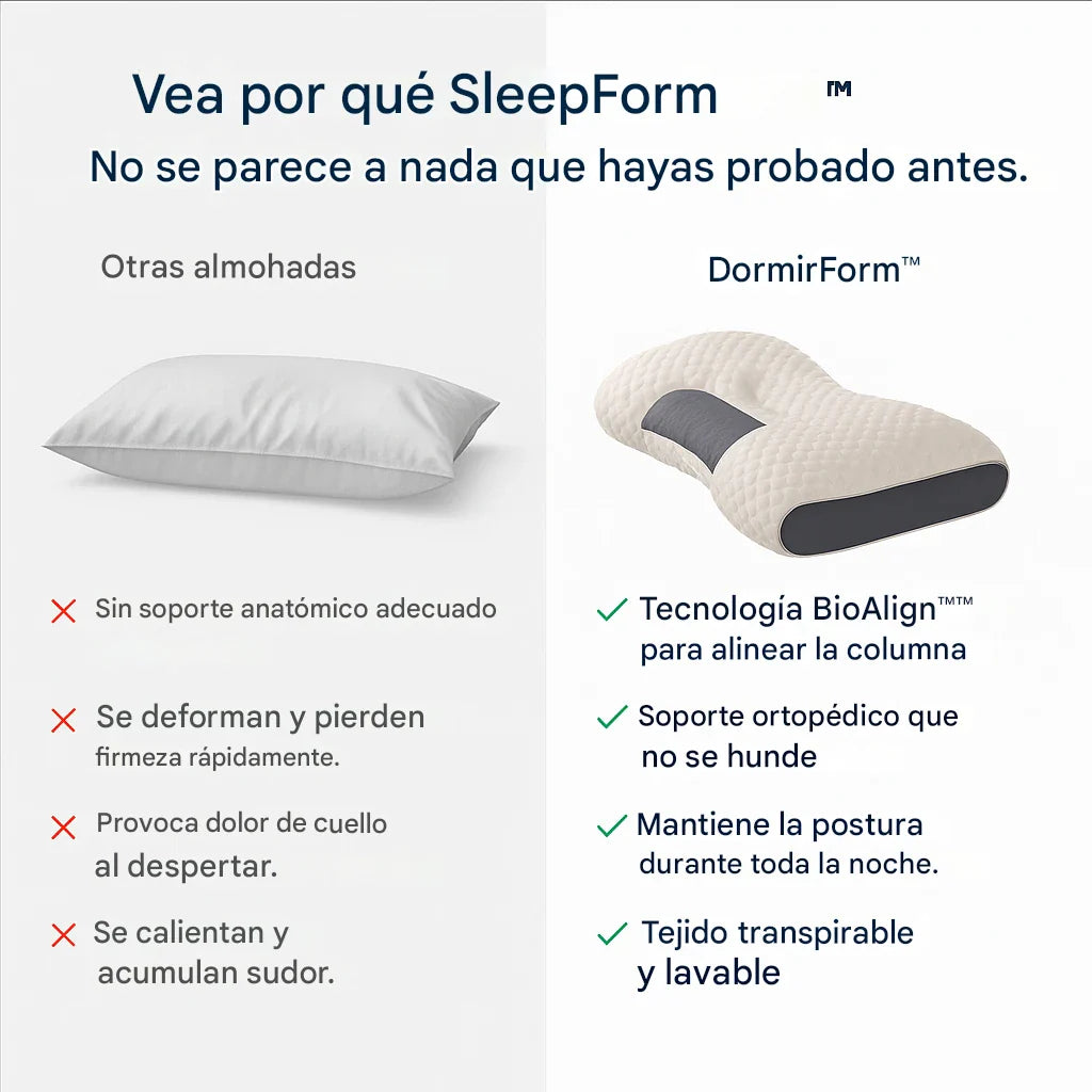 1 + 1 GRATIS | SLEEPFORM™ – Eliminarás el dolor de cuello y volverás a dormir como un bebé. *Fundas termo-reguladoras incluidas. (+ Envío GRATIS)