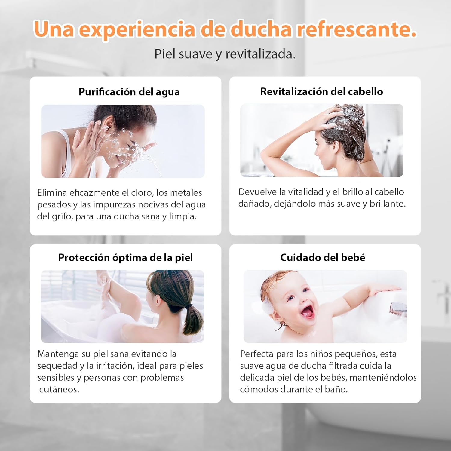 1 +1 GRATIS | HYDROLUXE™ - La única ducha con filtro de 14 capas que elimina las toxinas del agua  para mejorar tu piel y cabello (Incluye dos filtros GRATIS)