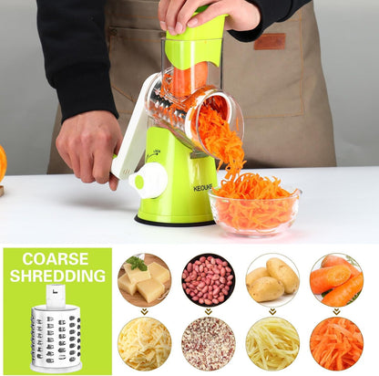 CORTEMIX™ - Corta patatas, queso y verduras en tiempo record. Incluye 3 cabezales. (+ Envío GRATIS) *Lavado ultra-fácil. *Oferta única navidad pasa tiempo en familia