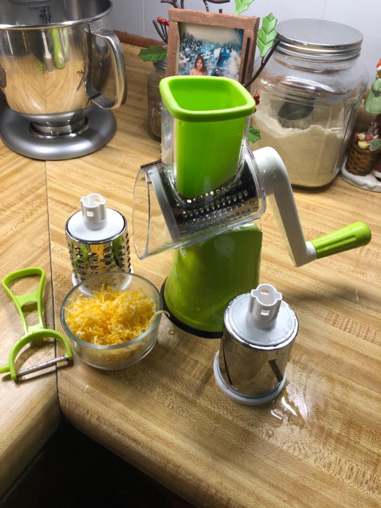 CORTEMIX™ - Corta patatas, queso y verduras en tiempo record. Incluye 3 cabezales. (+ Envío GRATIS) *Lavado ultra-fácil. *Oferta única navidad pasa tiempo en familia