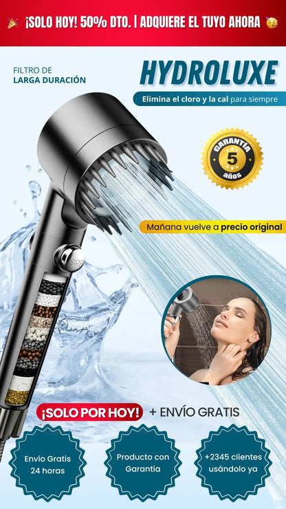HYDROLUXE™ - Elimina el cloro y la cal de tu ducha. Además aumentarás la presión. 23