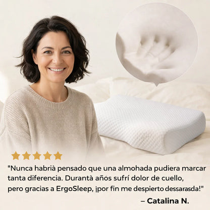 Ergosleep™ - La primera almohada con tecnologia neck que elimina el dolor de cuello gracias a su forma. (HOY INCLUYE FUNDAS DE SATÉN GRATIS).
