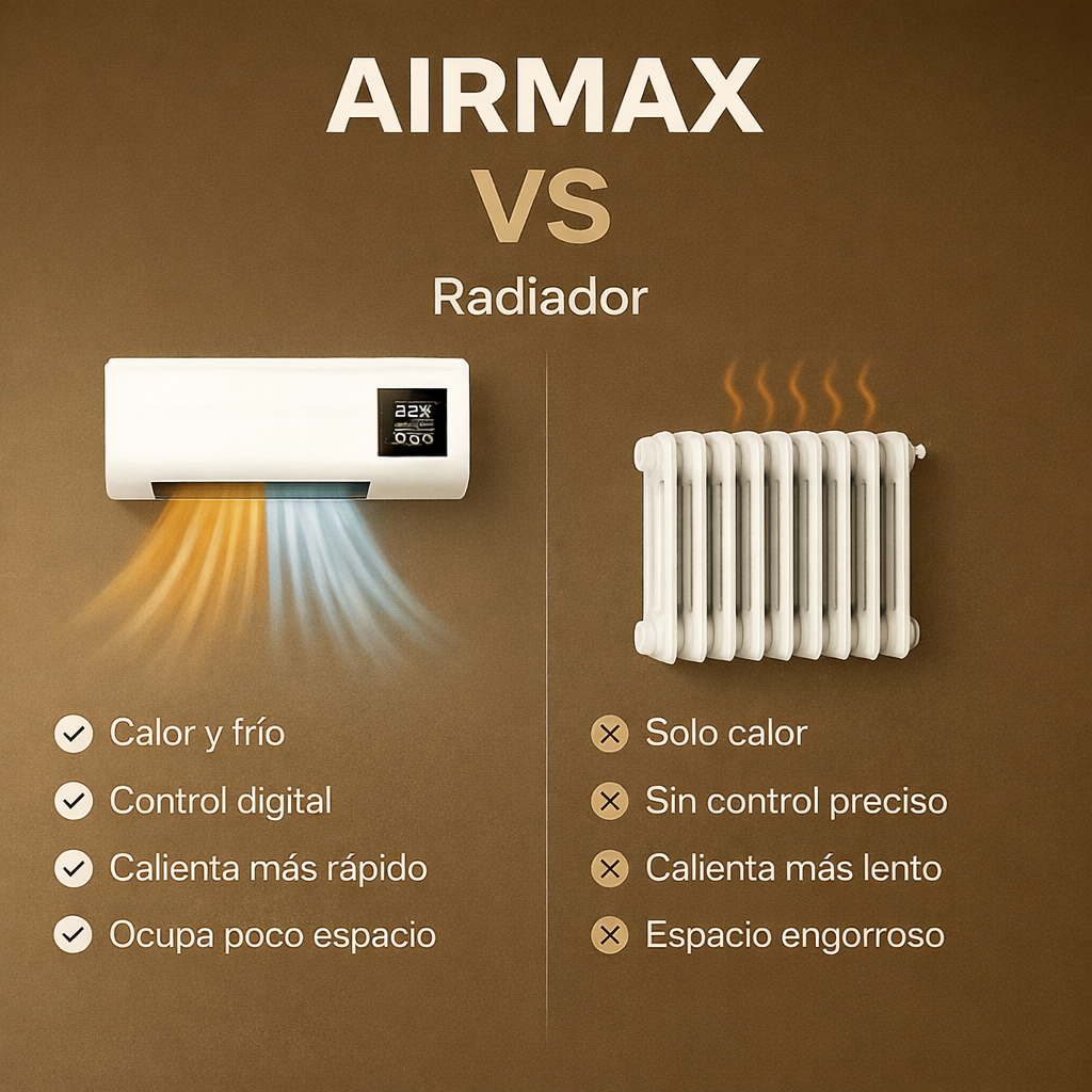AirmAX AC PRO™ - El innovador aire acondicionado de bajo consumo que funciona sin obras ni instalaciones complicadas. (Hoy incluimos la bomba dual FRIO-CALOR GRATIS, junto al mando distancia y el temporizador) Garantía de 5 años.