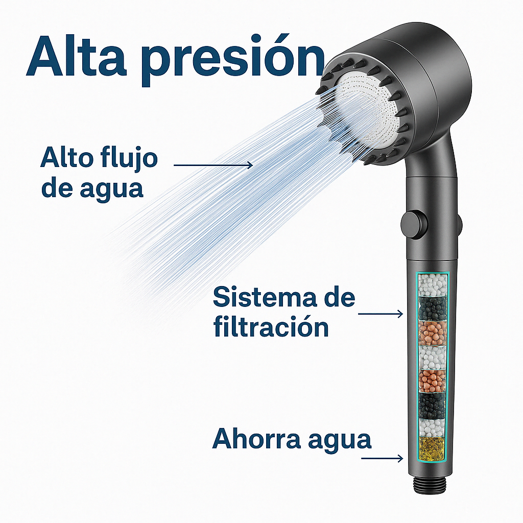 2 x HYDROLUXE ORIGINAL™ - Elimina el cloro y la cal de tu ducha. Y aumenta la presión ahorrando agua en cada uso. Incluye 2 filtros extras. (+Envío GRATIS)