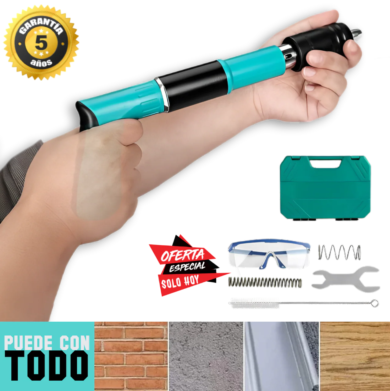 TORKPOWER™ - La única herramienta capaz de fijar al 100% tus clavos sin realizar esfuerzo.