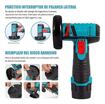 SpinCut™ - Amoladora Angular Profesional Inalámbrica Recargable 4