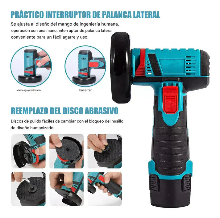SpinCut™ - Amoladora Angular Profesional Inalámbrica Recargable