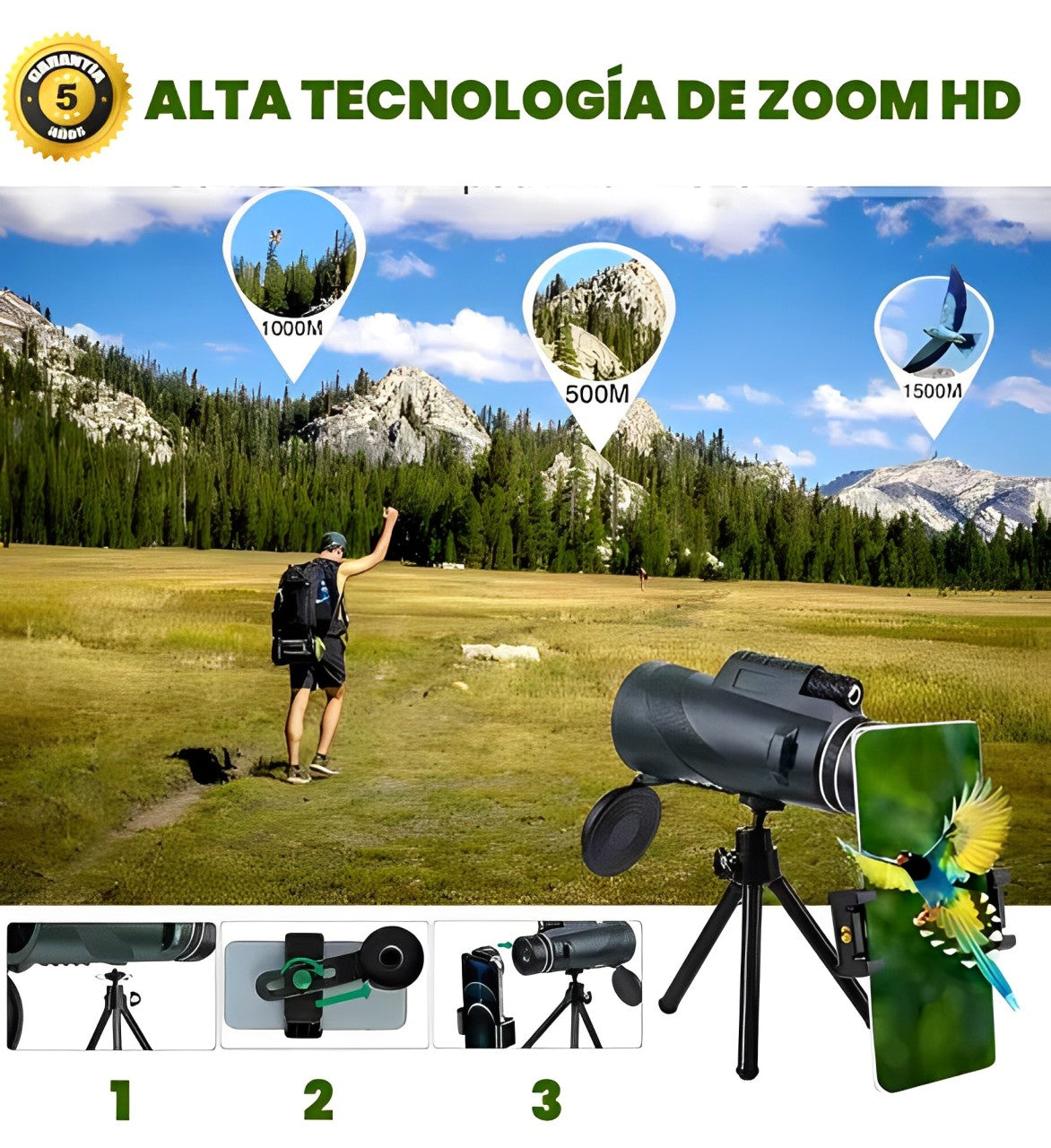 FALCON™ - El primer telescopio con tecnología militar HD que puedes adaptar a tu móvil. (Úsalo de forma adecuada ya que podrías pillar a tu vecina sin nada)