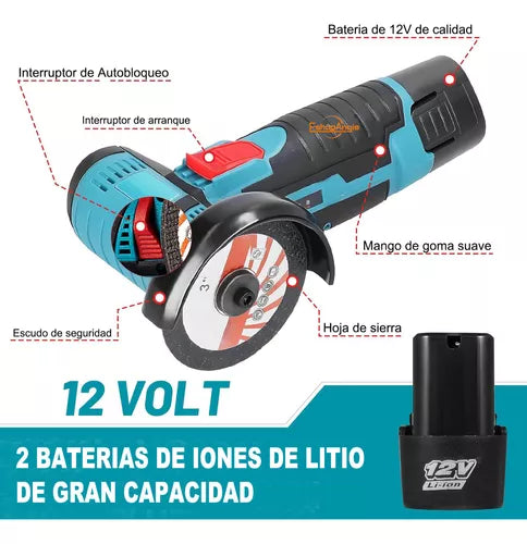 SpinCut™ - Amoladora Angular Profesional Inalámbrica Recargable