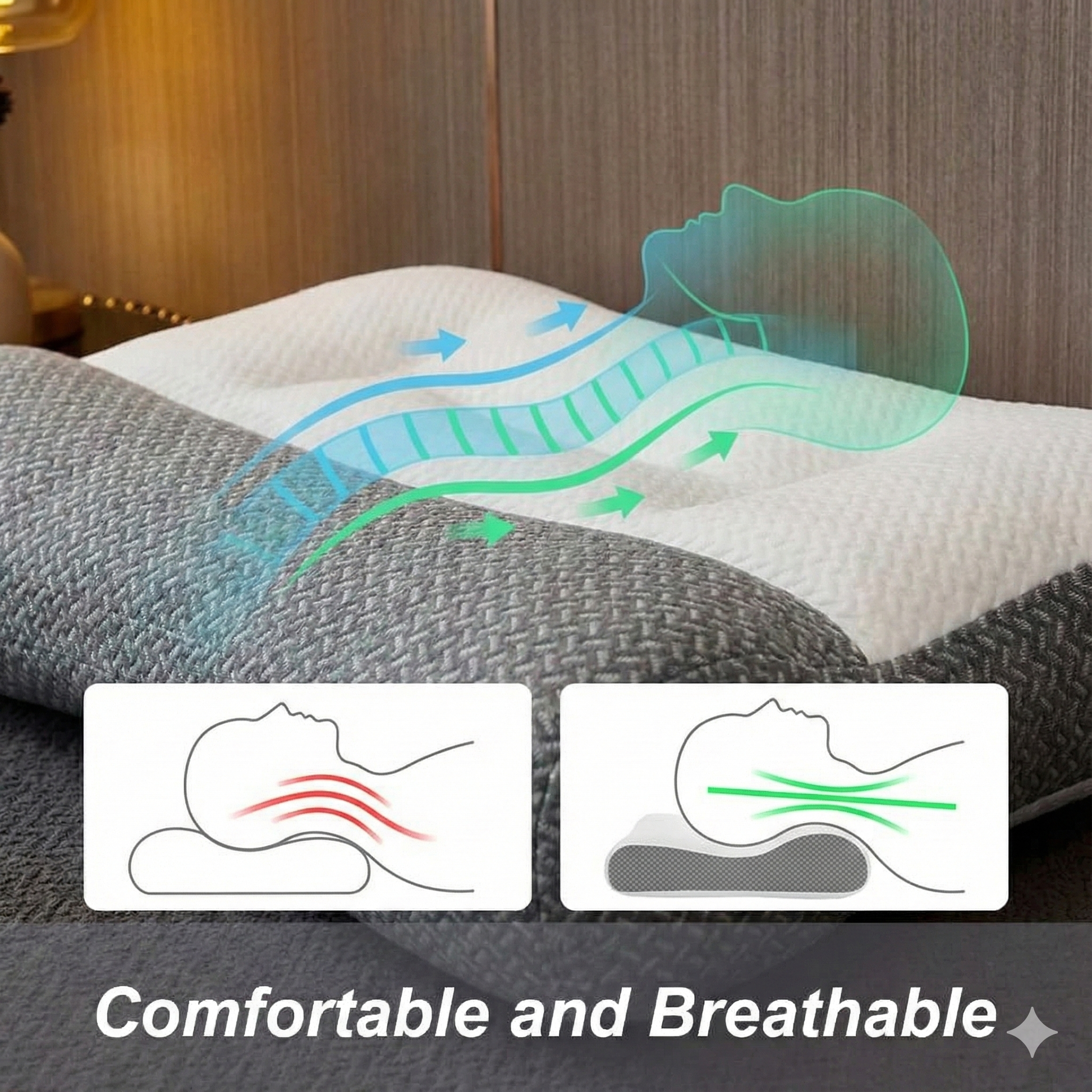 1+1 GRATIS | CONFORTSLEEP™ - La única almohada viscoelástica con tecnologia DobleAltura  que elimina los dolores de cuello al 99,9% en sólo 3 noches . (Incluye fundas GRATIS + 30 noches de prueba)