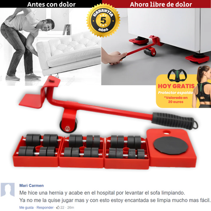 MuebleUP™  - La única forma de reducir al 100% el riesgo de provocarte una hernia. (Mueve hasta +180kg) + Hoy GRATIS protector de espalda.