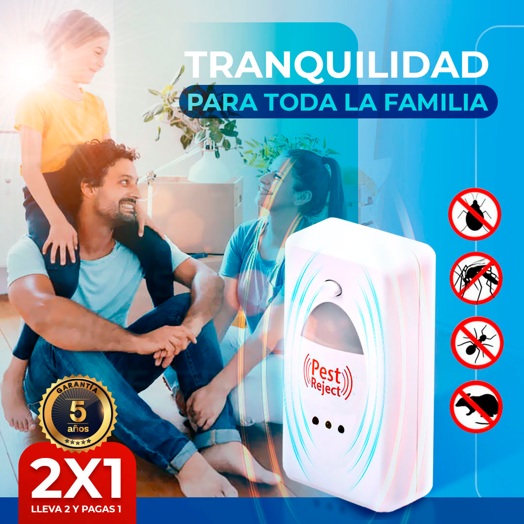 1 + 1 GRATIS | PestReject 3.0™ - La forma más económica de proteger a tu familia de las plagas (Tecnología ULTRASÓNICA que cubre hasta 200m²) oferta
