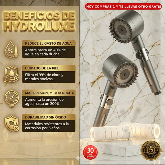 1 +1 GRATIS | HYDROLUXE™ - La única ducha con tecnología airpress que aumenta la presión del agua 4 veces más sin necesidad de obras  (Incluye dos filtros GRATIS).