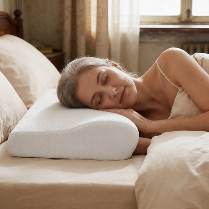 Ergosleep™ - La primera almohada con tecnologia neck que elimina el dolor de cuello gracias a su forma. (HOY INCLUYE FUNDAS DE SATÉN GRATIS).