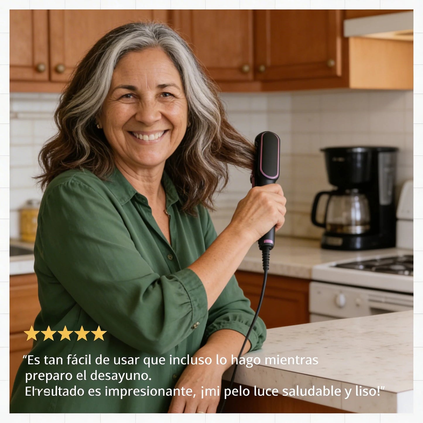 Cepillo Alisador Inteligente HairPro™ - El primer alisador-ondulador 3 en 1 con tecnologia iónica con el que tendrás un peinado de peluquería sin depender de nadie. (Hoy aceite esencial de colágeno GRATIS).