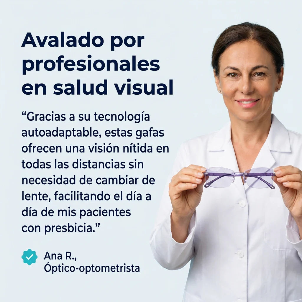 Gafas Blu Progresivas Inteligentes™ - Visión de cerca, intermedia y lejos en una sola gafa (No necesita graduación, incluye funda de cuero y PRUEBA GARANTIZADA de 30 DÍAS) a.p