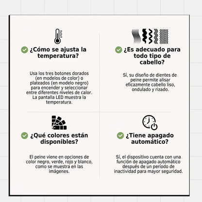 Cepillo Alisador Inteligente HairPro™ - El primer alisador-ondulador 3 en 1 con tecnologia iónica con el que tendrás un peinado de peluquería sin depender de nadie. (Hoy aceite esencial de colágeno GRATIS).