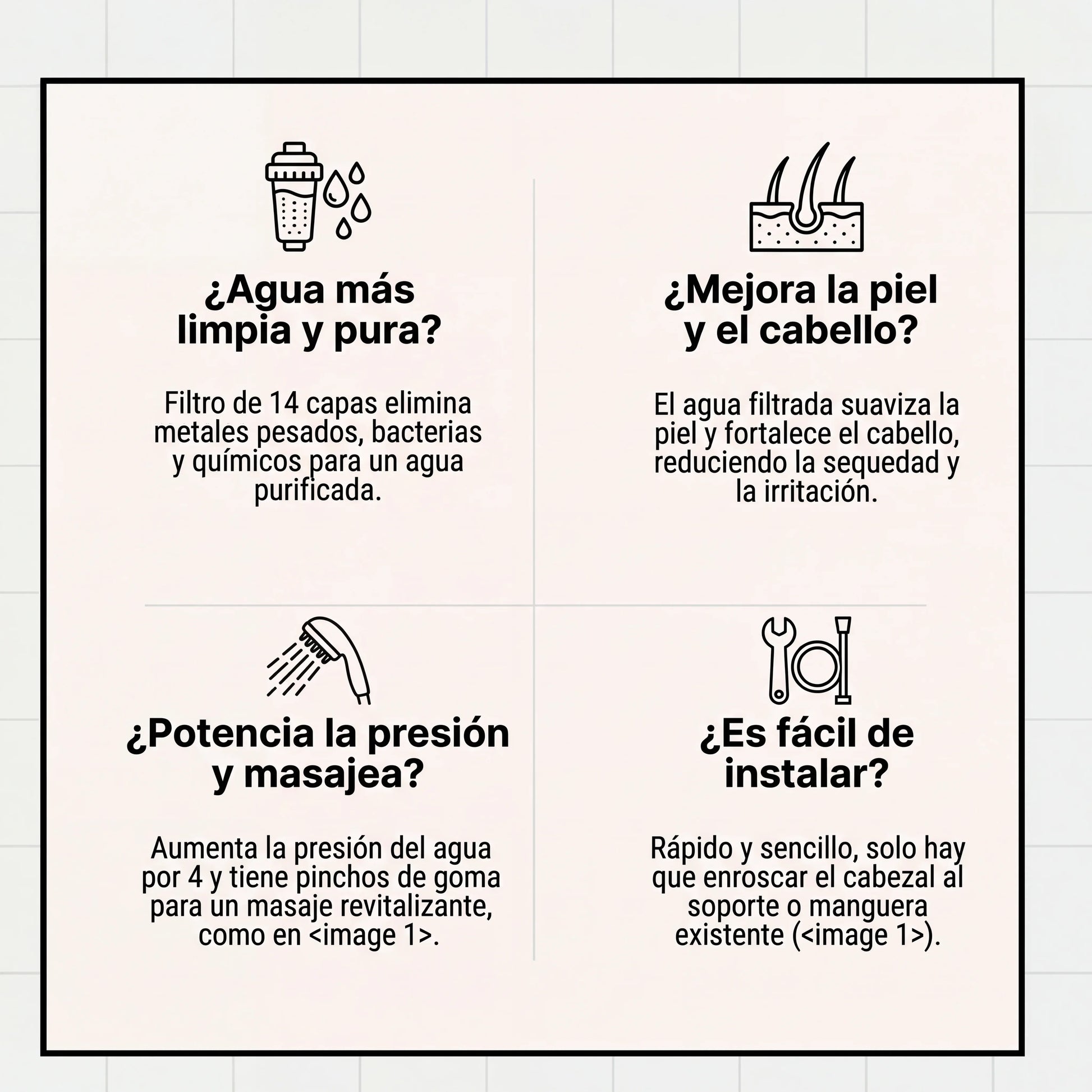 2 x HYDROLUXE ORIGINAL™ - La única ducha que elimina la piel seca y la caida del cabello al 100% gracias a su filtro de 14 capas  (Incluye dos filtros GRATIS) a.p