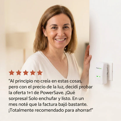 1 + 1 GRATIS | PowerSAVE™ - Elimina los picos de tensión y ahorra en la factura de la luz. *No tienes que hacer mantenimiento. TB