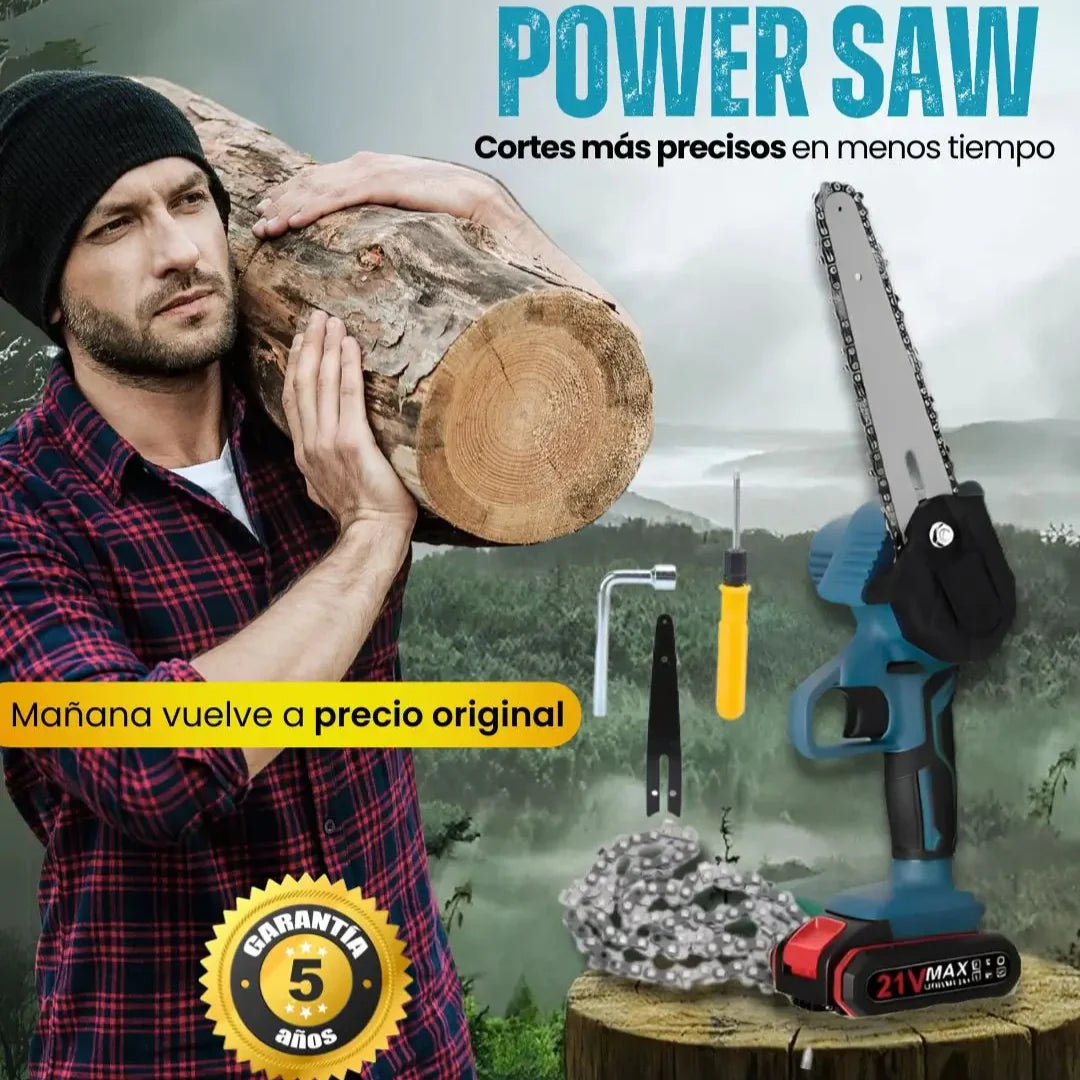 POWER SAW™ - La única sierra portátil con potencia profesional (+4h de batería). Incluye 2 baterías gratis.