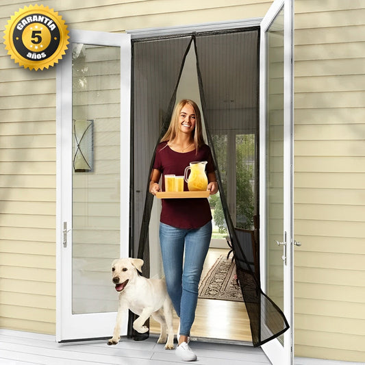 MagneticPRO ORIGINAL™ - La novedosa puerta magnética de cierre automático que mantiene tu casa libre de las peligrosas avispas (Tamaño UNIVERSAL 1m x 2m, apto para cualquier superficie)